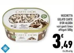 Conad City Vaschetta gelato carte d'or algida vari gusti linea affogati offerta