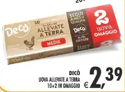 Deco Supermercati Decò uova allevate a terra offerta