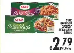 Deco Supermercati Star gran ragu classico/ extra gusto offerta