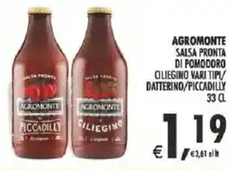 Deco Supermercati Agromonte salsa pronta di pomodoro ciliegino vari tipi/ datterino/piccadilly offerta