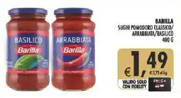 Deco Supermercati Barilla sughi pomodoro classico/ arrabbiata/basilico offerta