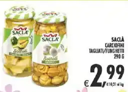 Deco Supermercati Sacla carciofini tagliati/funghetti offerta