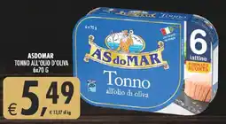 Deco Supermercati Asdomar tonno all'olio d'oliva offerta