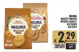 Deco Supermercati Misura biscotti fibrextra integrali/muesli/ multigrain offerta