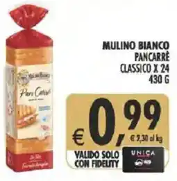 Deco Supermercati Mulino bianco pancarre classico x 24 offerta