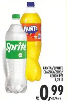 Deco Supermercati Fanta/sprite classica/zero/ lemon pet offerta