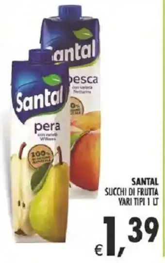 Deco Supermercati Santal succhi di frutta offerta