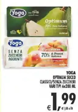 Deco Supermercati Yoga optimum succo classici/senza zuccheri offerta