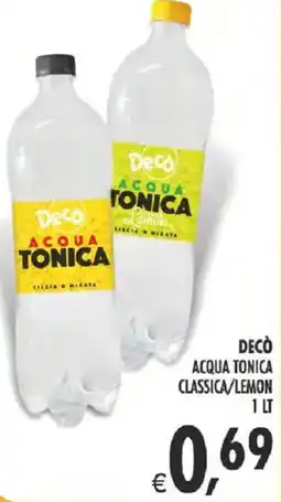 Deco Supermercati Decò acqua tonica classica/lemon offerta