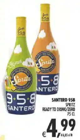 Deco Supermercati Santero 958 spritz ready to drink/zero offerta