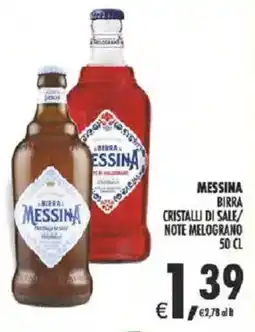 Deco Supermercati Messina birra cristalli di sale/ note melograno offerta