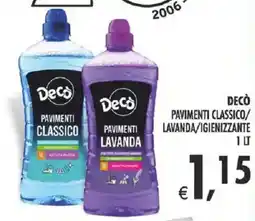 Deco Supermercati Decò pavimenti classico/ lavanda/igienizzante offerta
