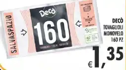 Deco Supermercati Decò tovaglioli monovelo 160 pz offerta