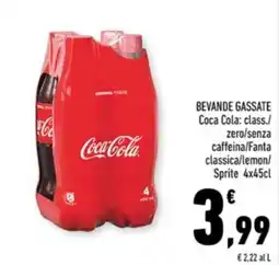 Conad City Bevande gassate coca cola class/ zero/senza caffeina/fanta classica/lemon/ sprite offerta