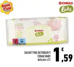 Conad City Salviettine detergenti conad baby delicate x72 offerta