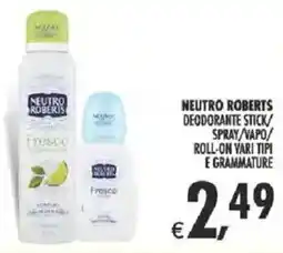 Deco Supermercati Neutro roberts deodorante stick/ spray/vapo/ roll-on offerta