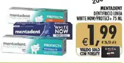 Deco Supermercati Mentadent dentifricio linea white now/protect+ offerta