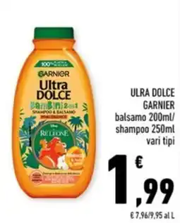 Conad City Ulra dolce garnier balsamo/ shampoo offerta
