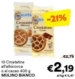 Unes 10 Crostatine all'albicocca o al cacao MULINO BIANCO offerta