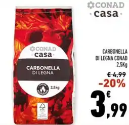 Conad City Carbonella di legna CONAD offerta