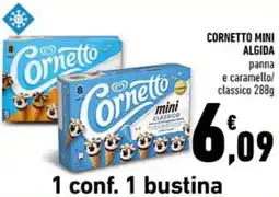 Conad City Cornetto mini algida panna e caramello/ classico offerta