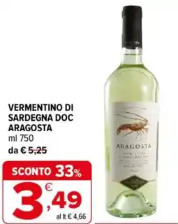 Iperal Vermentino di sardegna DOC ARAGOSTA offerta