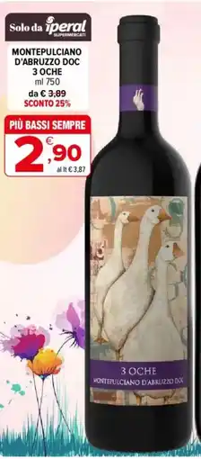 Iperal Montepulciano d'abruzzo DOC 3 OCHE offerta