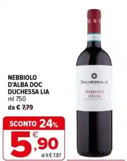 Iperal Nebbiolo d'alba DOC DUCHESSA LIA offerta
