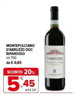 Iperal Montepulciano d'abruzzo DOC RIPAROSSO offerta