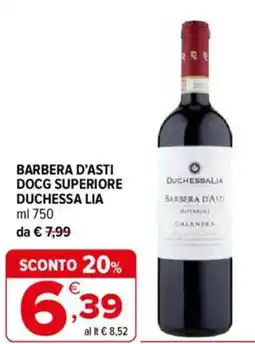 Iperal Barbera d'asti docg superiore DUCHESSA LIA offerta