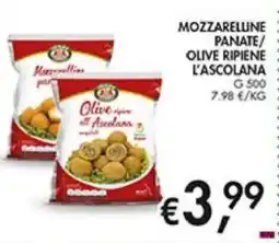 Coal Mozzarelline panate/ olive ripiene l'ascolana offerta