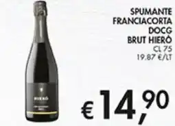 Coal Spumante franciacorta docg brut hiero offerta