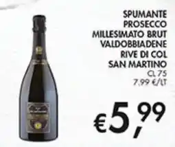 Coal Spumante prosecco millesimato brut valdobbiadene rive di col san martino offerta