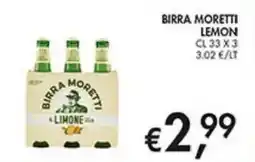 Coal Birra moretti lemon offerta