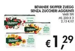 Coal Bevande skipper zuegg senza zuccheri aggiunti offerta