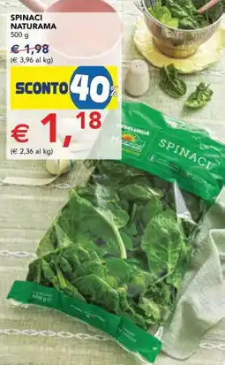 Esselunga Spinaci naturama offerta