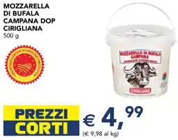 Esselunga Mozzarella di bufala campana dop CIRIGLIANA offerta