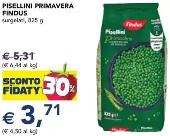 Esselunga Pisellini primavera FINDUS offerta