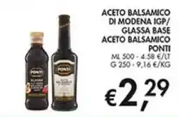 Coal Aceto balsamico di modena igp/ glassa base aceto balsamico PONTI offerta