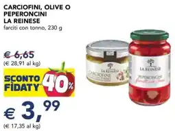 Esselunga Carciofini, olive o peperoncini LA REINESE offerta