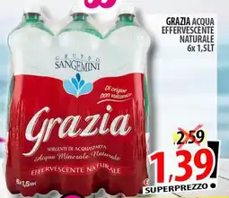 Il Genio Supermercato Grazia acqua effervescente naturale offerta