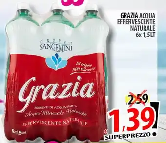 Il Genio Supermercato Grazia acqua effervescente naturale offerta