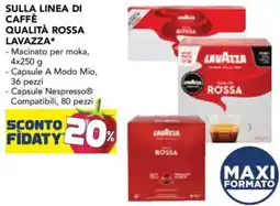 Esselunga Sulla linea di caffè qualità rossa LAVAZZA offerta