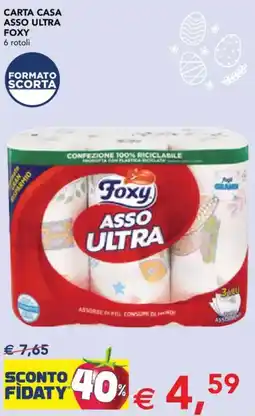 Esselunga Carta casa asso ultra FOXY offerta