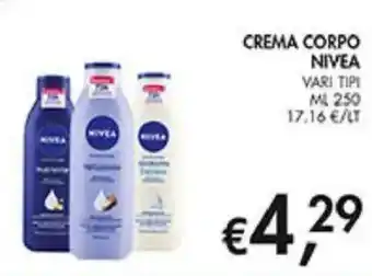 Coal Crema corpo NIVEA offerta