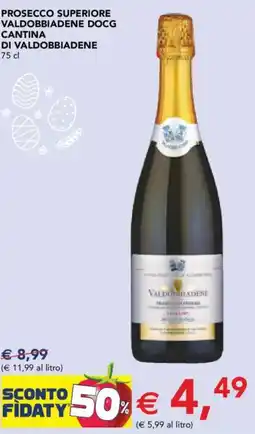 Esselunga Prosecco superiore valdobbiadene docg cantina di valdobbiadene offerta