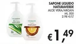 Coal Sapone liquido naturaverde alce vera/argan offerta