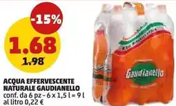 PENNY Acqua effervescente naturale GAUDIANELLO offerta