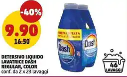 PENNY DETERSIVO LIQUIDO LAVATRICE DASH REGULAR, COLOR offerta