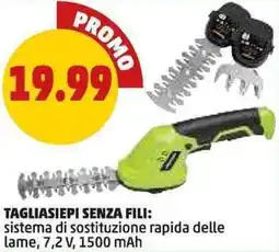 PENNY Tagliasiepi senza fili, sistema di sostituzione rapida delle lame offerta